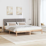 Bed Frame with Upholstered Headboard Brown 200 x 200 cm 3394381