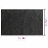 Floating Rectangular PE Solar Pool Film 10 x 5 m Black 90342