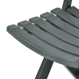 Garden Chair Set of 2 Green Plastic Standard Collapsible 48789