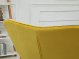 Modern Accent Chair, Upholstered Tufted Wingback Armchair with Seat Padding, Velvet Leisure Lounge T3398P329907