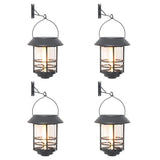 Solar Outdoor Wall Lanterns 4 pcs Warm White Flickering Flame 4008186