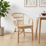 Stacking Chair Natural 58 x 60 x 81 cm Rattan 42033214