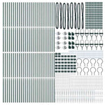 Fence Post Other 52 pcs Silver 3.2 x 3.2 x 180 cm Steel 3350180