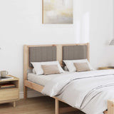 Upholstered Headboard Brown 120 cm Solid Pine Wood 879077