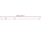 Sliding Door Hardware Kit 183 cm Steel White 151705
