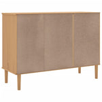 Sideboard SENJA Rattan Look Brown 112x40x80cm Solid Wood Pine 358028