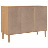 Sideboard SENJA Rattan Look Brown 112x40x80cm Solid Wood Pine 358028