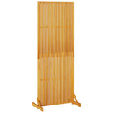 Privacy Screen Brown 79.5 x 50 x 200 cm Solid Acacia Wood 4108065