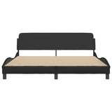 Bed Frame "Dover" Black 180x200 cm Super King Faux Leather 373339