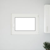 Basement Window RISOR 80 x 60 cm PVC and Glass White 42047240