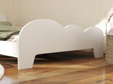Cloud-Themed Toddler Bed Frame with Safety Rails, 143.5 x 74.5 x 56cm T3398P379029