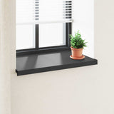 Window Sill Black with wood grain 100 x 50 x 4.5 cm PVC 42046882