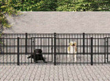 Outdoor Dog Kennel Steel 15.02 m 3124666