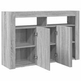 Sideboard Grey Sonoma 116 x 30 x 75 cm Engineered Wood 3333881