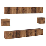 TV Cabinet Set 6 pcs Old wood 100 x 30 x 30 cm Wood 3393438