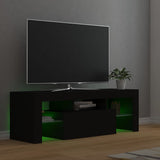 ZNTS TV Cabinet with LED Lights Black 120x35x40 cm 804347