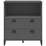 Bookcase VIKEN Anthracite Grey 80x40x90 cm Engineered Wood 374946