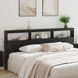 Headboard Black Oak 220 x 17 x 102 cm Engineered Wood 886258
