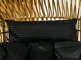 String Rattan Egg Chair, with Padded Seat Cushion - Sand/Black T3398P315393