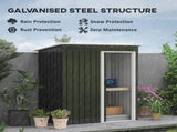 5 x 3ft Garden Storage Shed with Sliding Door and Sloped Roof Outdoor Equipment Tool, Black T3398P314704