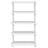 Shelving Unit 5-Tier 100 x 40 x 177 cm PP White 8011754