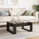 ZNTS Coffee Table with Infinity LED Black 70x53x30 cm 847631