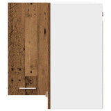 Hanging Corner Cabinet Lyon Old Wood 57x57x60 cm Engineered Wood 856122