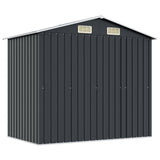 Garden Storage Shed Anthracite Steel 204x132x186 cm 47028