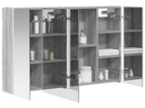 Bathroom Mirror Cabinet Grey Sonoma 83.5 x 15.5 x 70 cm 889268