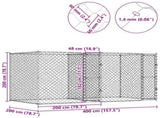 Dog Cage Silver 400 x 200 x 200 cm Galvanised Steel 3368306
