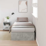 Storage Bed Frame Concrete Grey 80 x 200 cm Engineered Wood 3335336