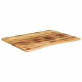 Desk Top with Curve 100x80x2.5 cm Solid Wood Rough Mango 370190