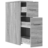 Narrow Bathroom Cupboard with Wheels Grey Sonoma Engineered Wood 855282