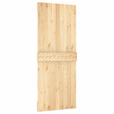 Sliding Door with Hardware Set 85x210 cm Solid Wood Pine 3203193