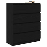 Sideboard Black Oak 80x35x99 cm Engineered Wood 3328481