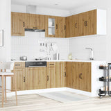 ZNTS 11 Piece Kitchen Cabinet Set Kalmar Artisan Oak Engineered Wood 3314950