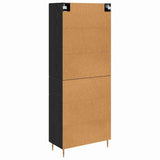 Highboard with Drawer 2 pcs Black Oak Engineered Wood 3416278