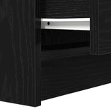 Bedside Cabinet with 2 Drawers Black 38x34x80 cm 861357