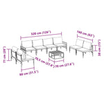 Garden Sofa Set Anthracite Steel 3378985