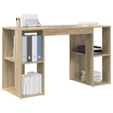 Desk with Shelf Sonoma Oak 130 x 50.5 x 75 cm Engineered Wood 869500