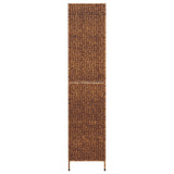 Room Divider 3-Panel Brown 122x180 cm Water Hyacinth 355192