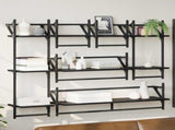 Wall Shelf Set 6 pcs Black Oak 100 x 25 x 30 cm Engineered Wood 882840