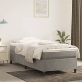 Box Spring Bed Frame Light Grey Twin XL Velvet 3121147