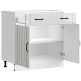 Kitchen Base Cabinet Lucca High Gloss White Engineered Wood 853739