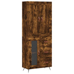 Highboard Smoked Oak 69.5x34x180 cm Engineered Wood 3199918