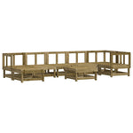 ZNTS 8 Piece Garden Lounge Set Impregnated Wood Pine 3186283