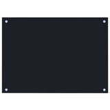 Kitchen Backsplashes 2 pcs Black 70x50 cm Tempered Glass 3315796