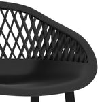 ZNTS Bar Chairs 4 pcs Black 248161