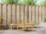Outdoor Sofa Set 3 pcs White Solid Acacia Wood 3388178
