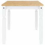 ZNTS Dining Table Corona White 160x80x75 cm Solid Wood Pine 4005719